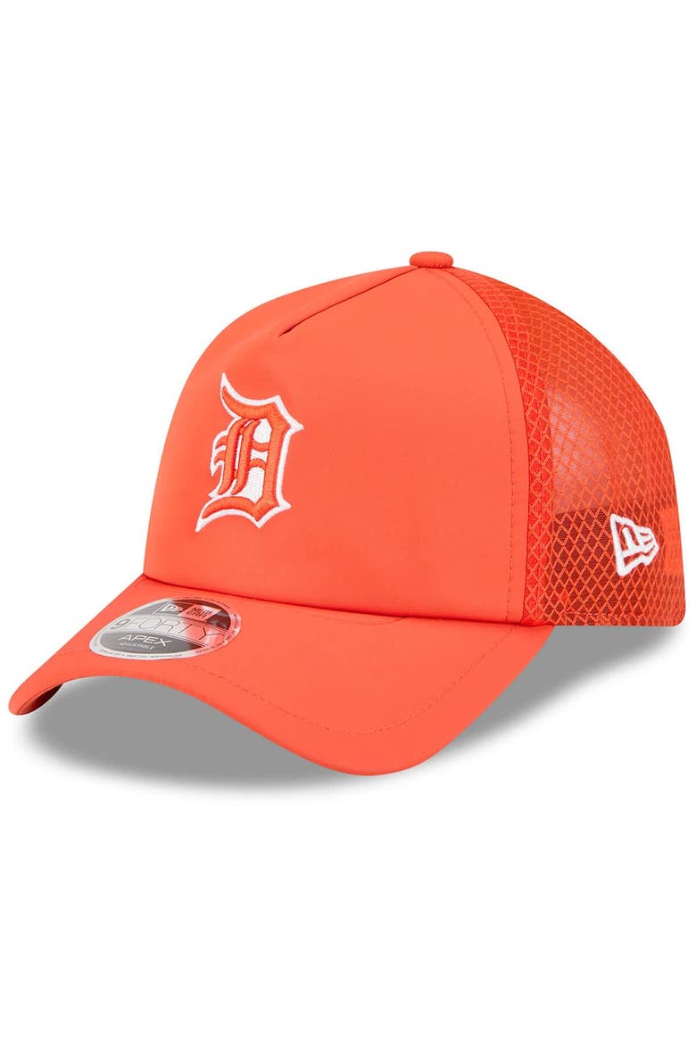Men's New Era Orange Detroit Tigers 2026 Batting Practice Apex 9FORTY Adjustable Trucker Hat, Main, color, Orange