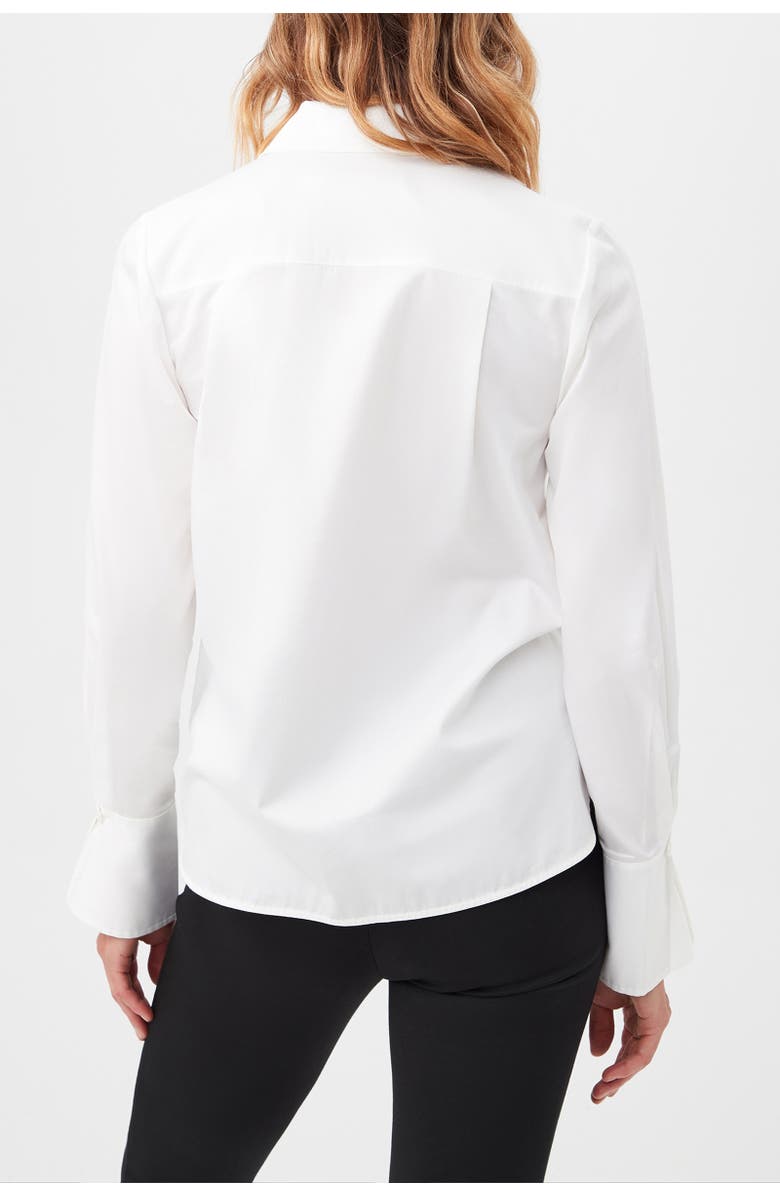 Trina Turk Delancey Tuxedo Button Up Top, Alternate, color, White