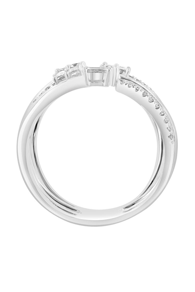 Openwork Diamond Statement Ring in White Gold, Alternate, color, Hematite and FW Blush Pearl