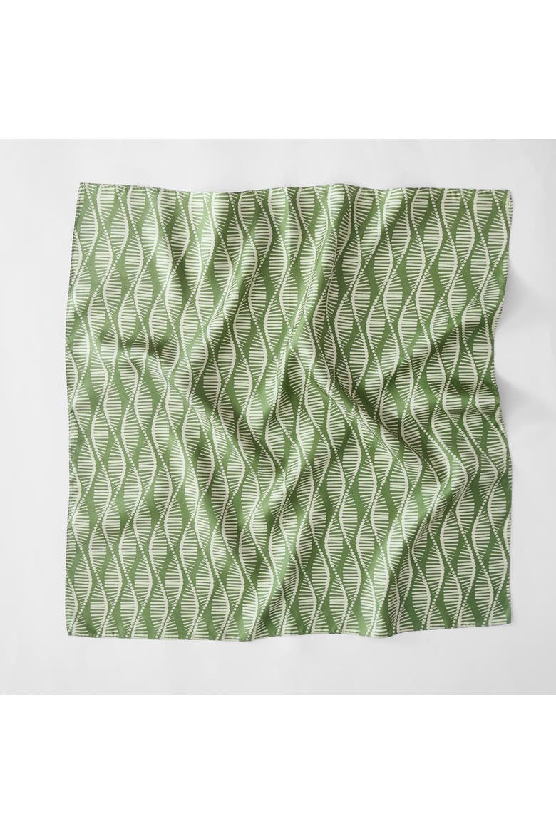 Shadow Bloom Silk Scarf, Main, color, Green/Cream