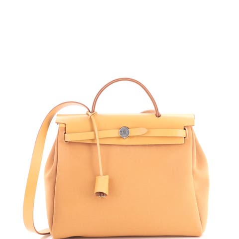 Herbag Zip Verso Leather and Toile 31