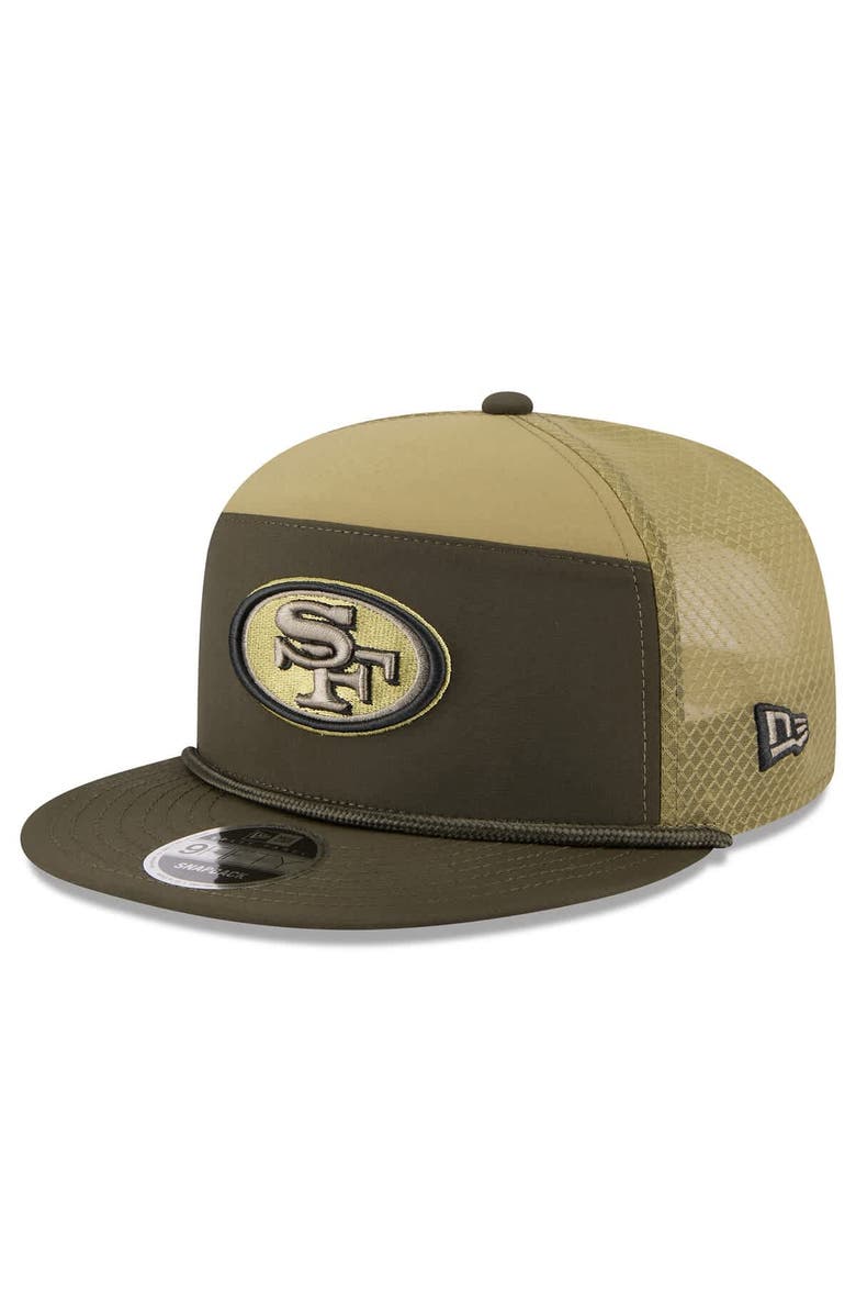 New Era Men's New Era  Dark Green San Francisco 49ers 2025 Salute to Service Split Panel 9FIFTY Snapback Hat, Alternate, color, 
