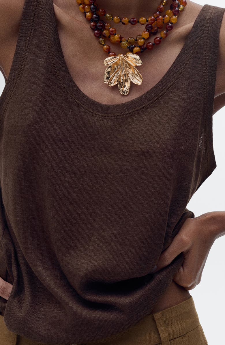 MANGO Linen Tank, Alternate, color, 