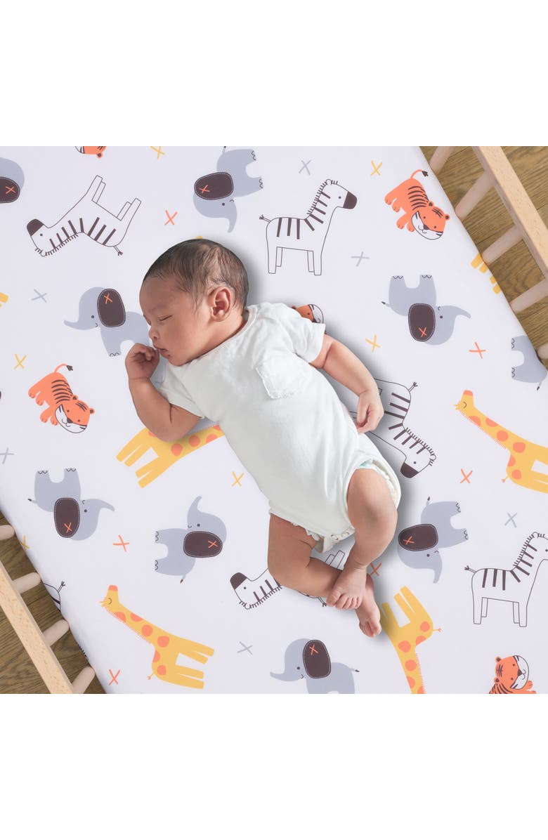 Bedtime Originals Lollipop Jungle 3-Piece Baby Nursery Crib Bedding Set, Alternate, color, Multicolor