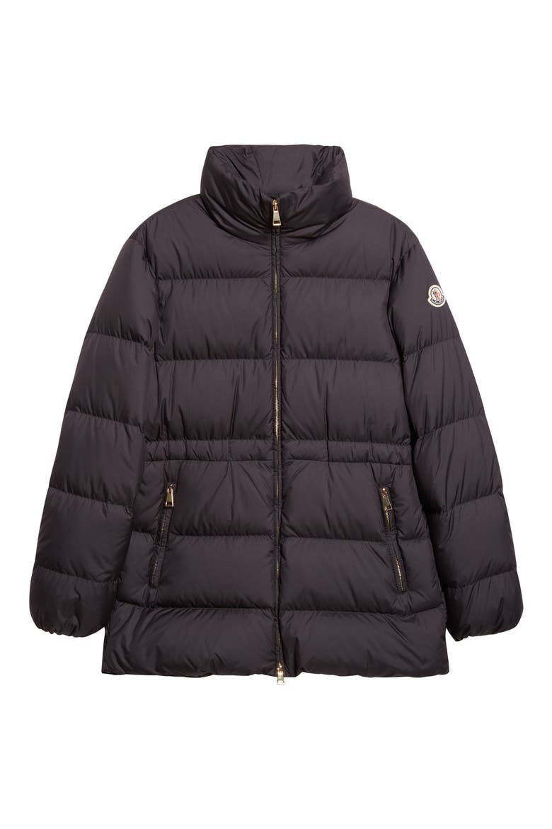 Brossette Down Jacket, Alternate, color, BLACK