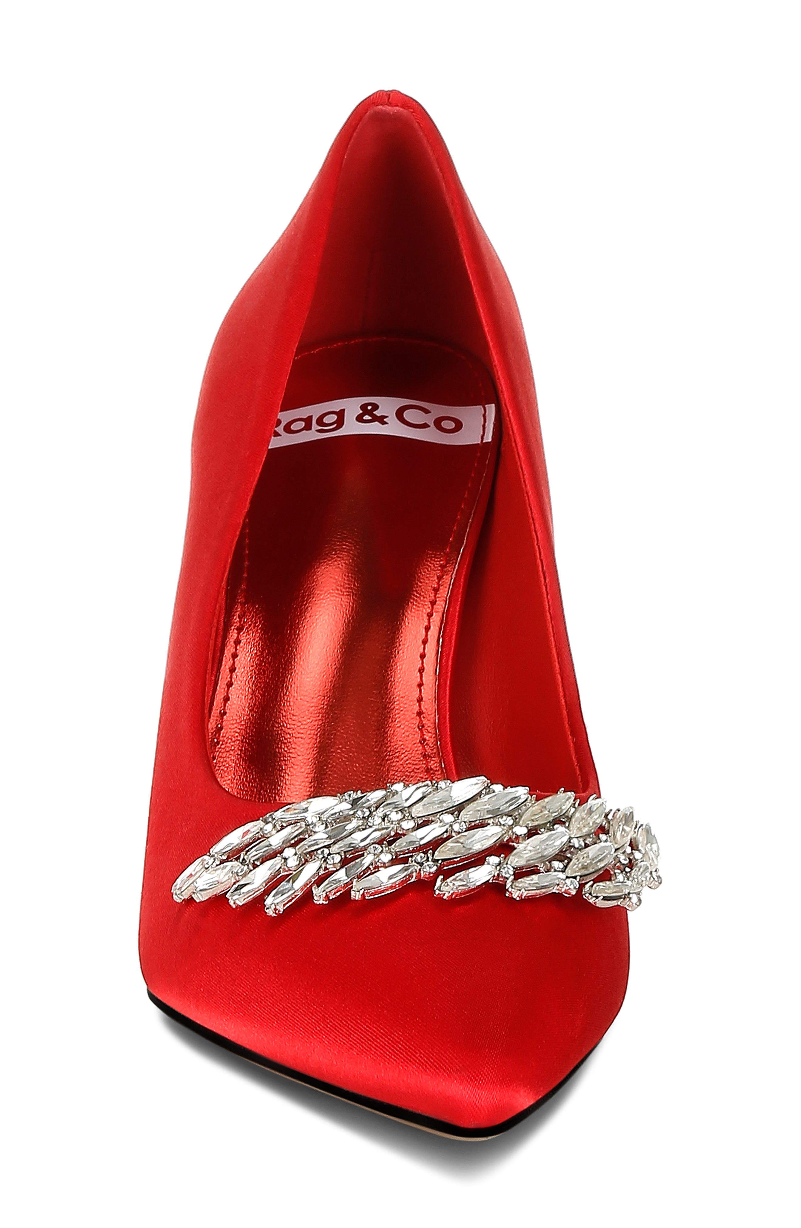 Rhodolia Diamente Brooch Pump, Alternate, color, RED