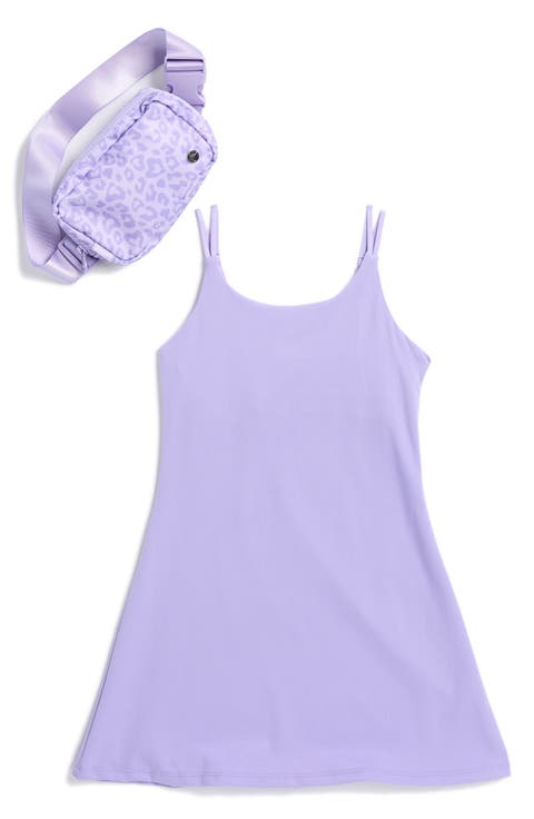 Kids' Brushed Terry Walkabout Dress & Belt Bag Set (Big Kid)