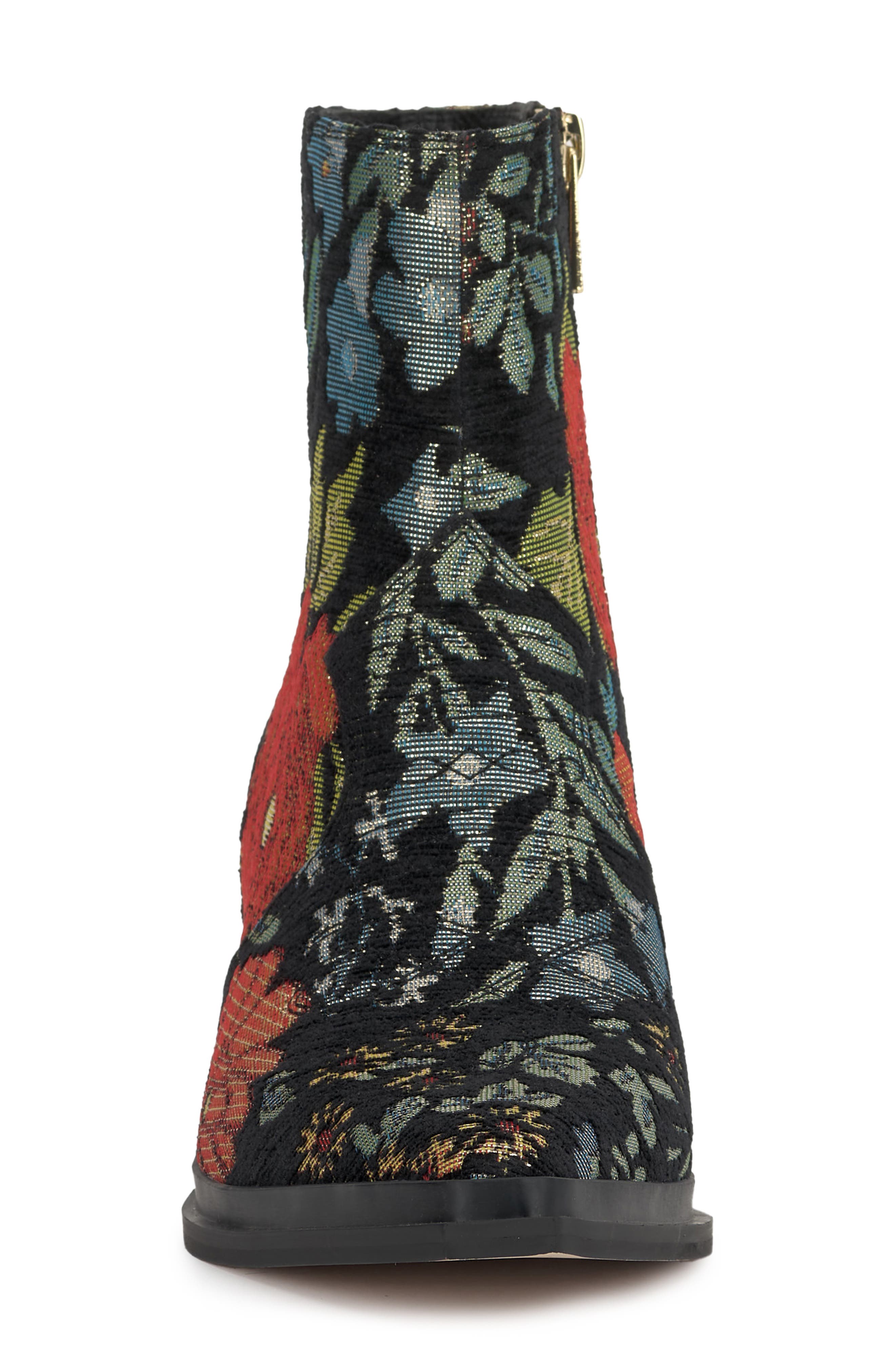 Jessica Simpson Helvona Pointed Toe Bootie, Alternate, color, Black/ Floral Multi