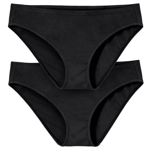 Women's 100% Organic Soft Cotton Bikini Underwear 2-Pack