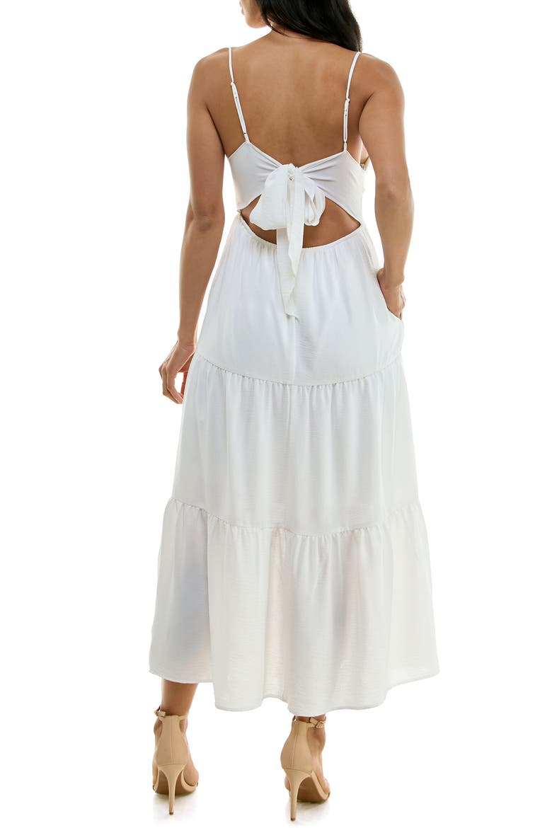 Back Cutout Midi Dress, Alternate, color, WHITE JM
