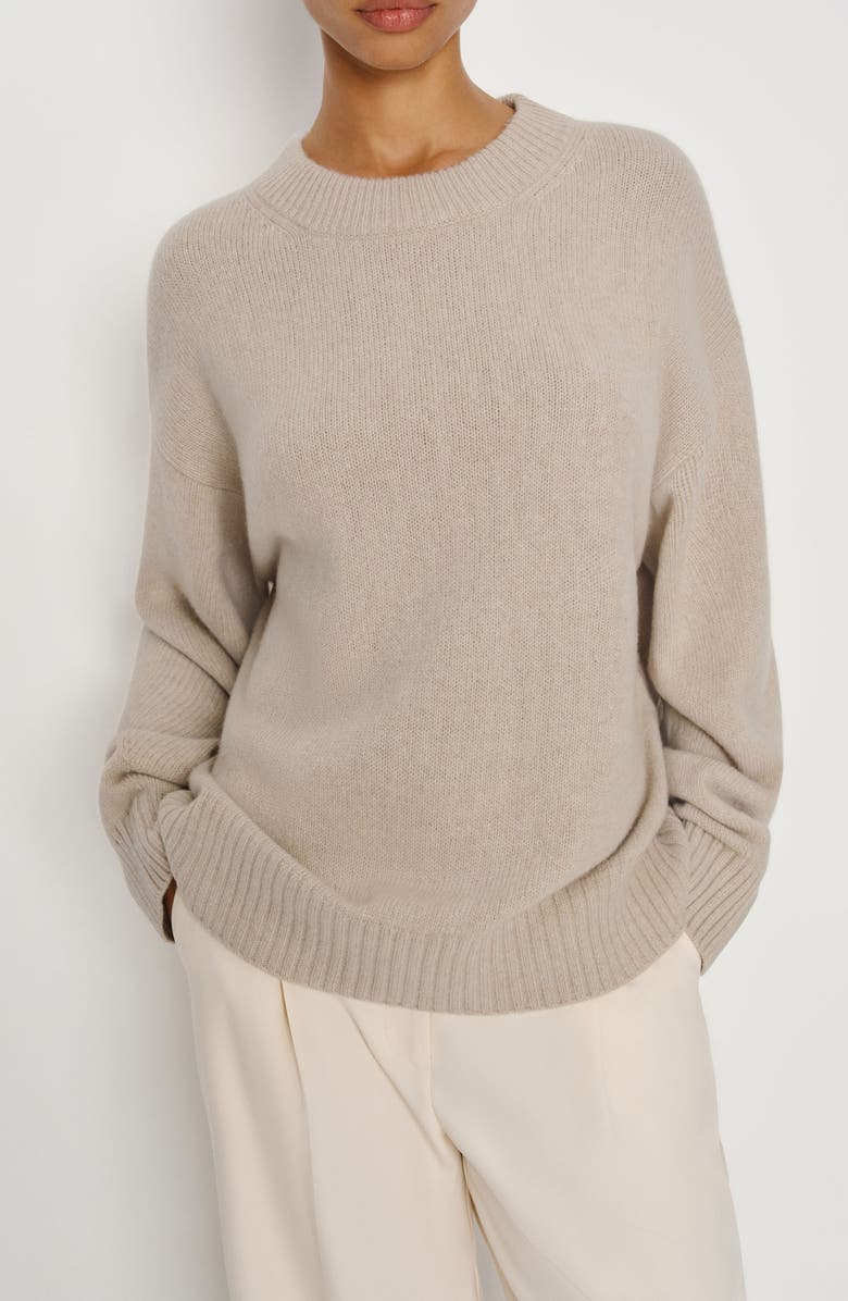 Reformation Cove Oversize Crewneck Cashmere Blend Sweater, Main, color, Wheat
