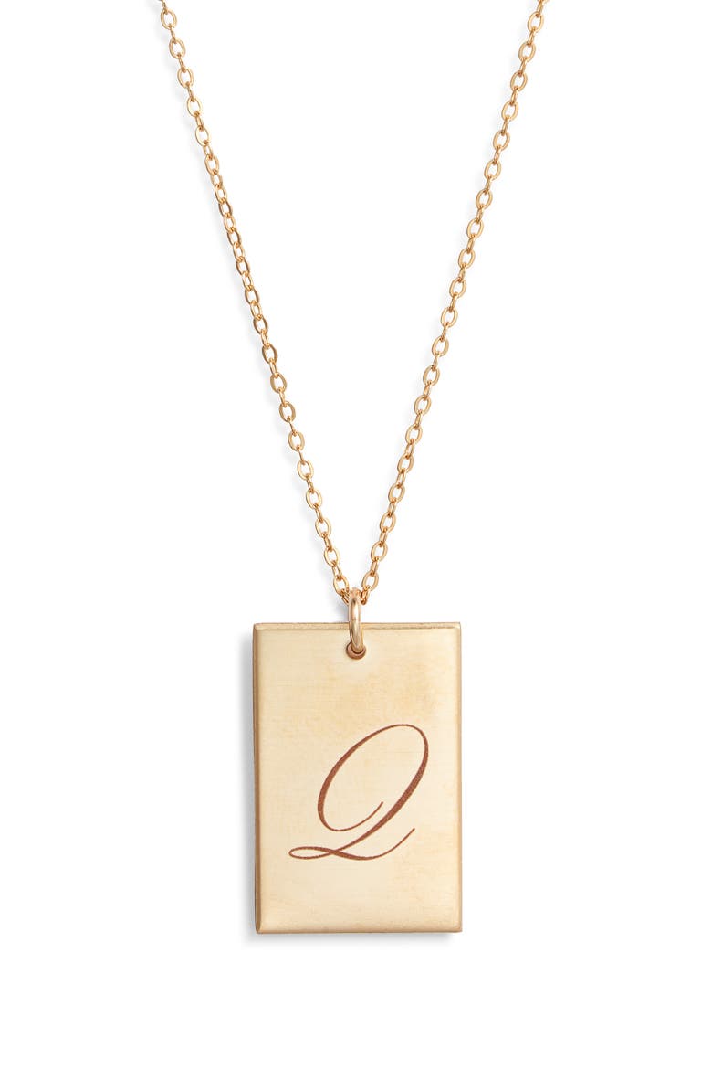 Stella Initial Pendant Necklace, Main, color, GOLD / Q