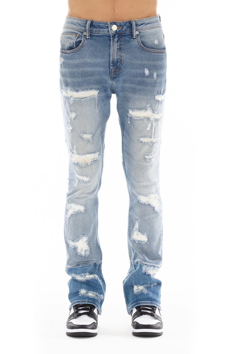 HVMAN Mars Ripped Bootcut Jeans, Main, color, Scars