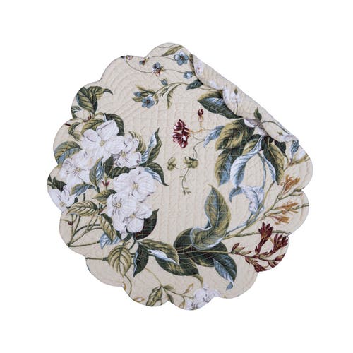 C & F Home C&f Home Garden Images Reversible Machine Washable Round Quilt Placemats Set Of 6 In Multi