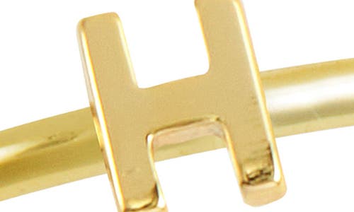 Savvy Cie Jewels 18k Yellow Gold Plated Initial Ring In Gold X