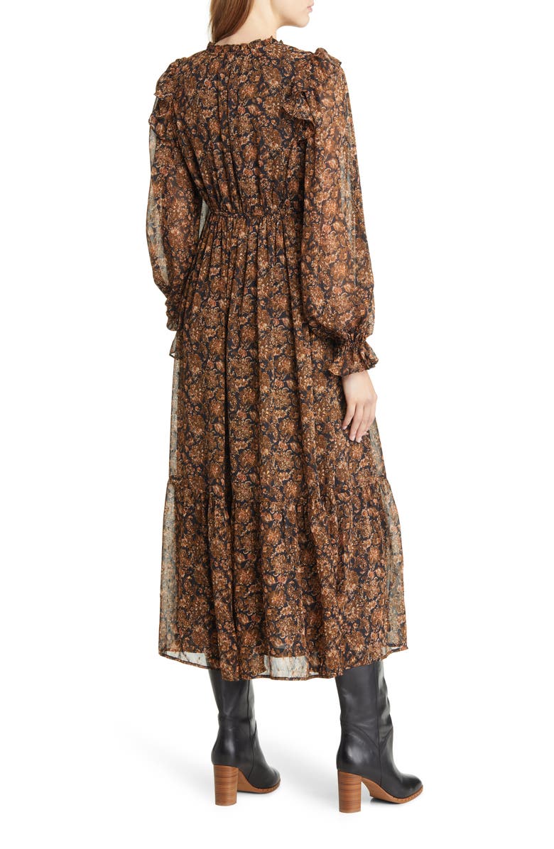 MOON RIVER Floral Long Sleeve Dress, Alternate, color, 