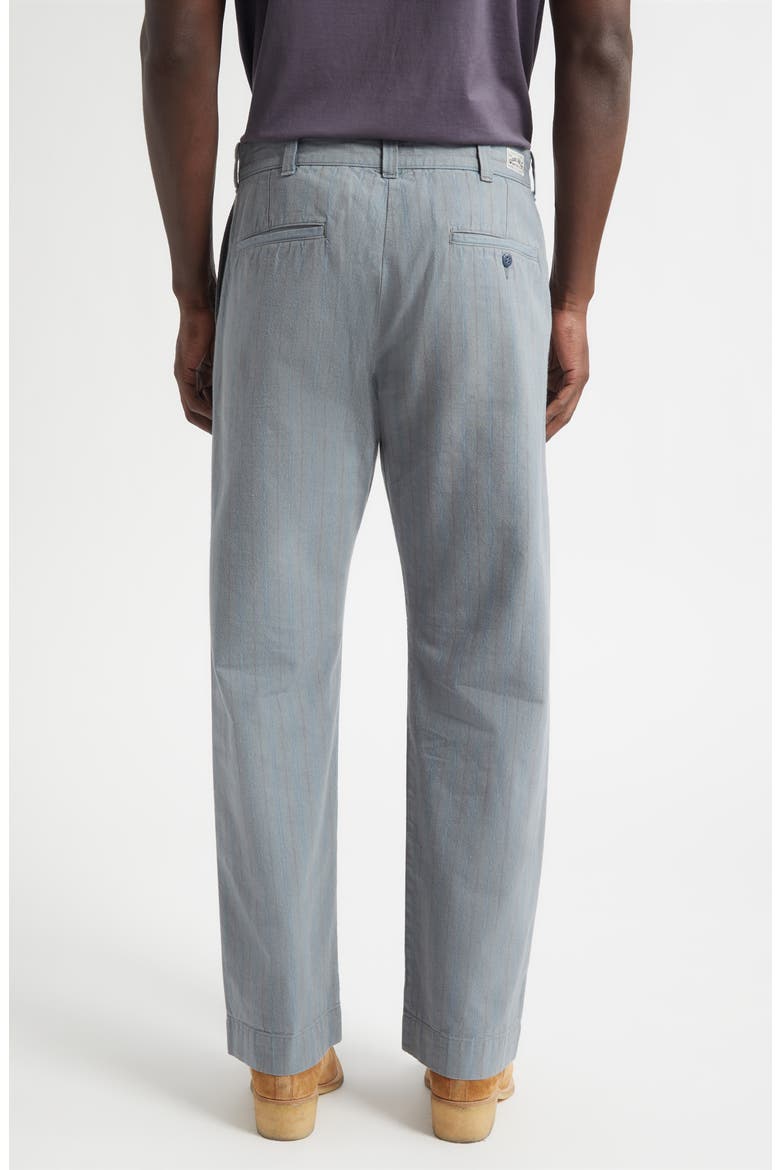 Maitland Stripe Flat Front Cotton & Linen Chinos, Alternate, color, FADED NAVY STRIPE