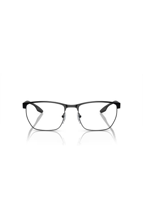 Prada Linea Rossa 55mm Irregular Optical Glasses In Black