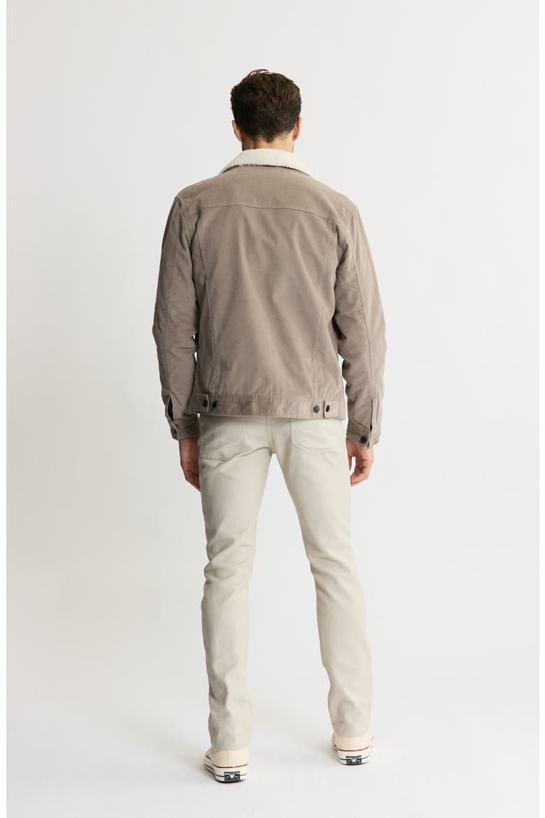 Corduroy Faux Shearling Lined Trucker Jacket, Alternate, color, OFF WHITE