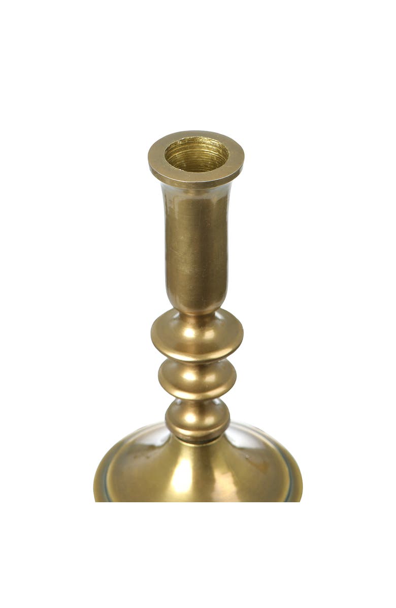 Storied Home Decorative Metal Taper Holders, Gold, Set of 2, Alternate, color, Gold
