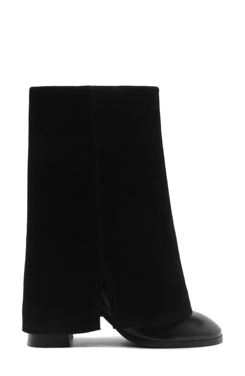 Arezzo Harper Foldover Shaft Boot In Black