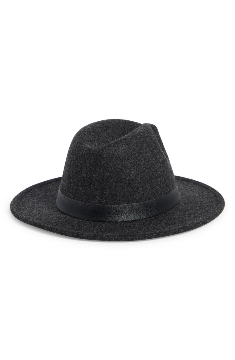 Vince Camuto Logo Hardware Panama Hat, Alternate, color, Black