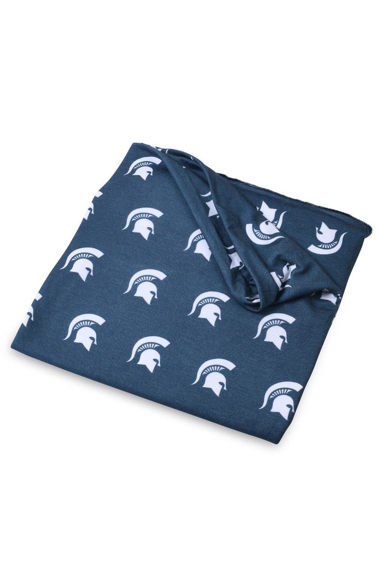 Three Little Anchors Newborn & Infant Michigan State Spartans 47" x 47" Swaddle Blanket, Main, color, Heather Green