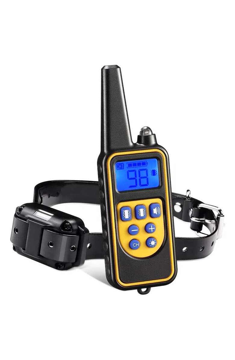 PET LIFE Barkshield LED 1-to-3 Dog 900-Yard Range 7-Level Vibration and Sound Training Dog Collar, Alternate, color, 