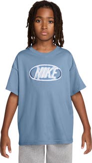 Nike Kids' Sportswear Oval Logo Cotton Graphic T-Shirt