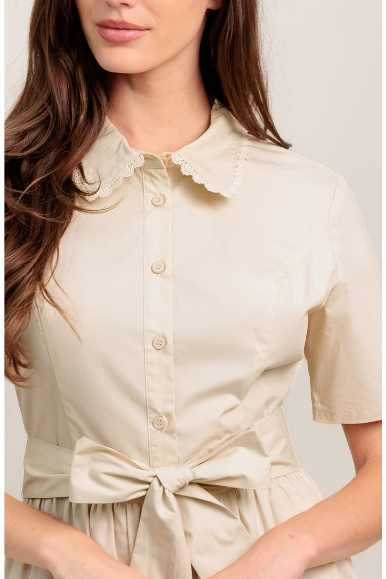 Scalloped Collar Maxi Dress, Alternate, color, BEIGE