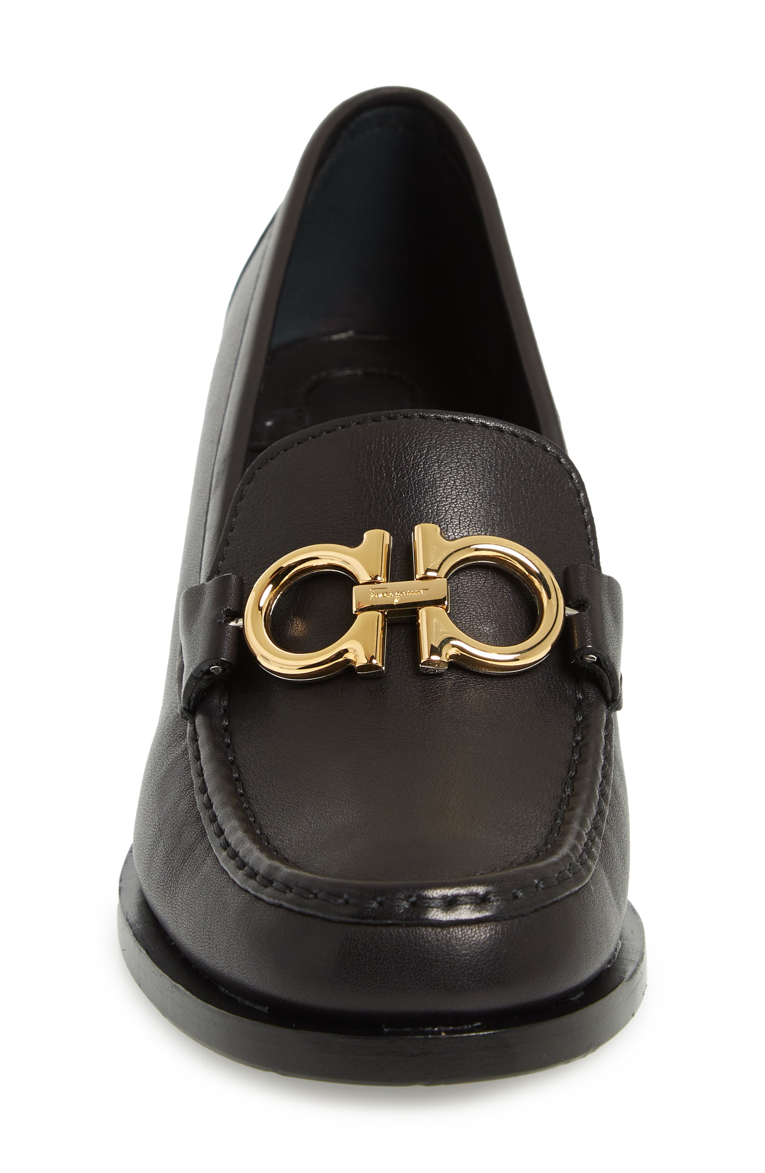 FERRAGAMO Salvatore Ferragamo Rolo Block Heel Bit Loafer, Alternate, color, 