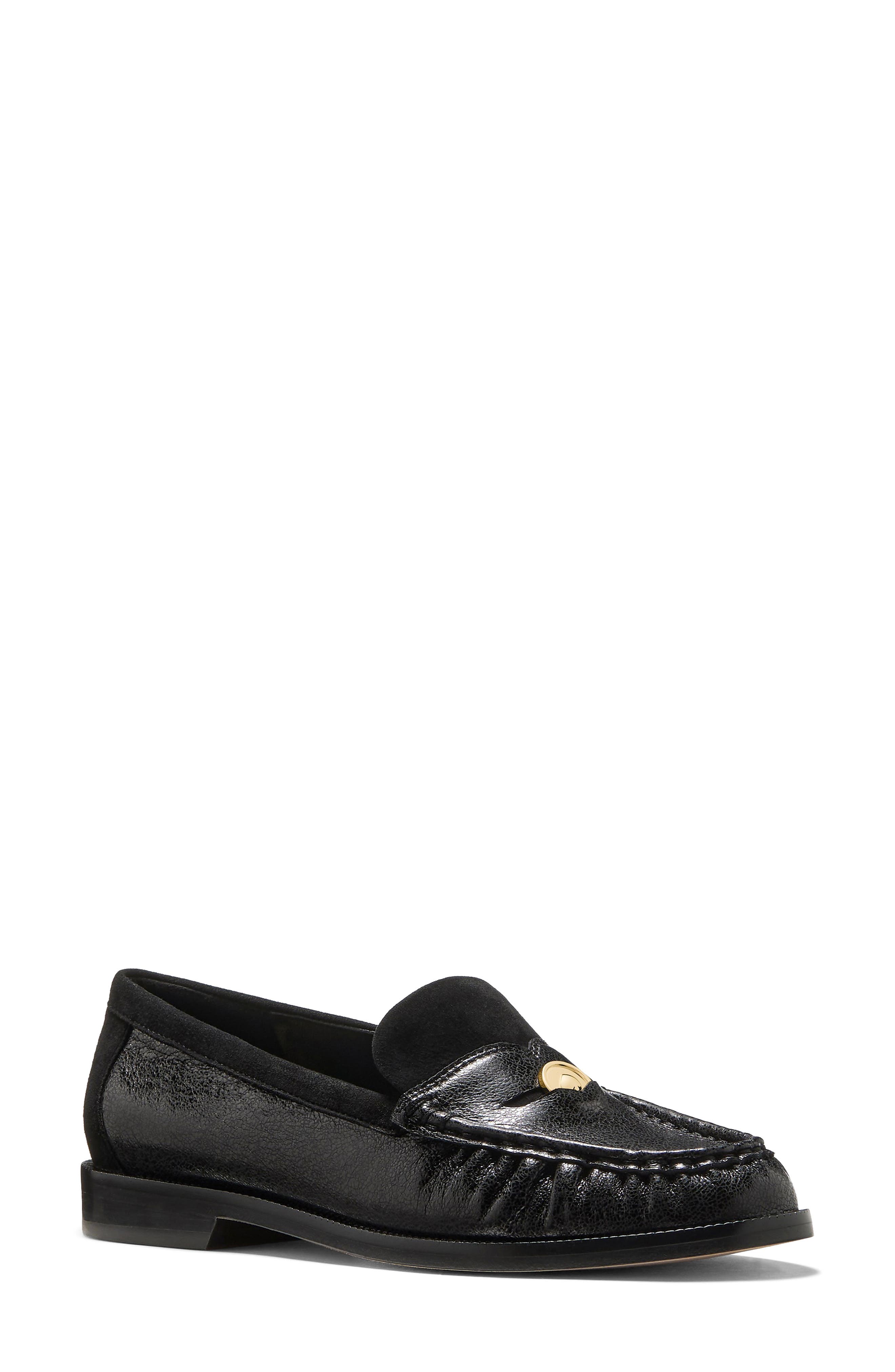 penny loafer, Main, color, BLACK