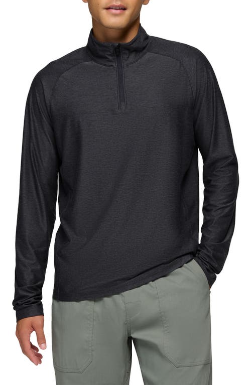 Prana Altitude Tracker Performance Quarter Zip In Black