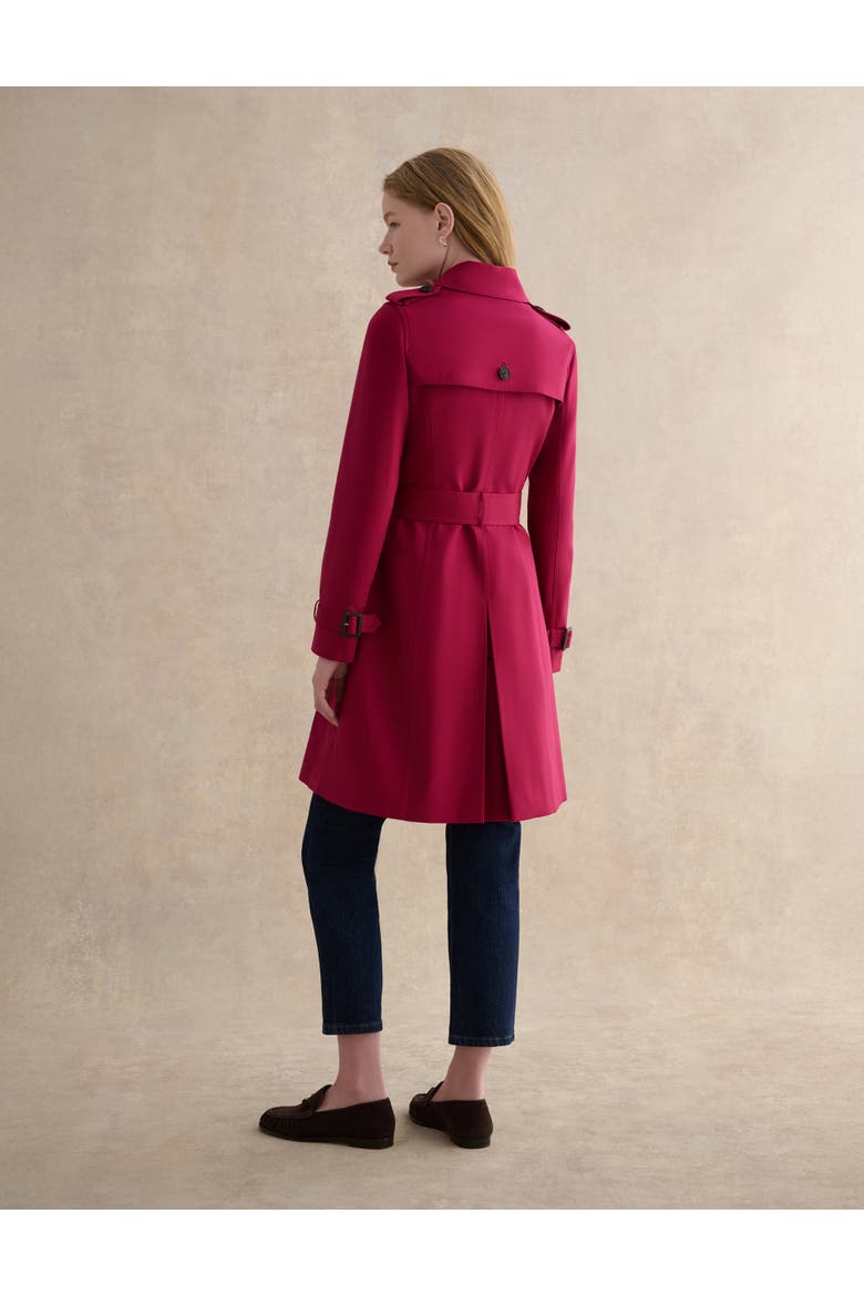 Skylar Belted Trench Coat, Alternate, color, Beetroot Pink
