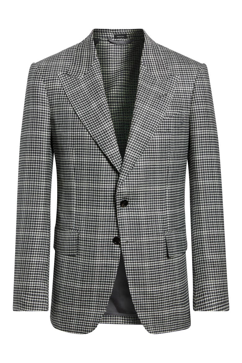 Shelton Single Breasted Wool Blend Sport Coat, Main, color, NWA BLACK/ WHITE