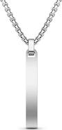 GEOFFREY BEENE Men's Flat Vertical Bar Pendant Necklace