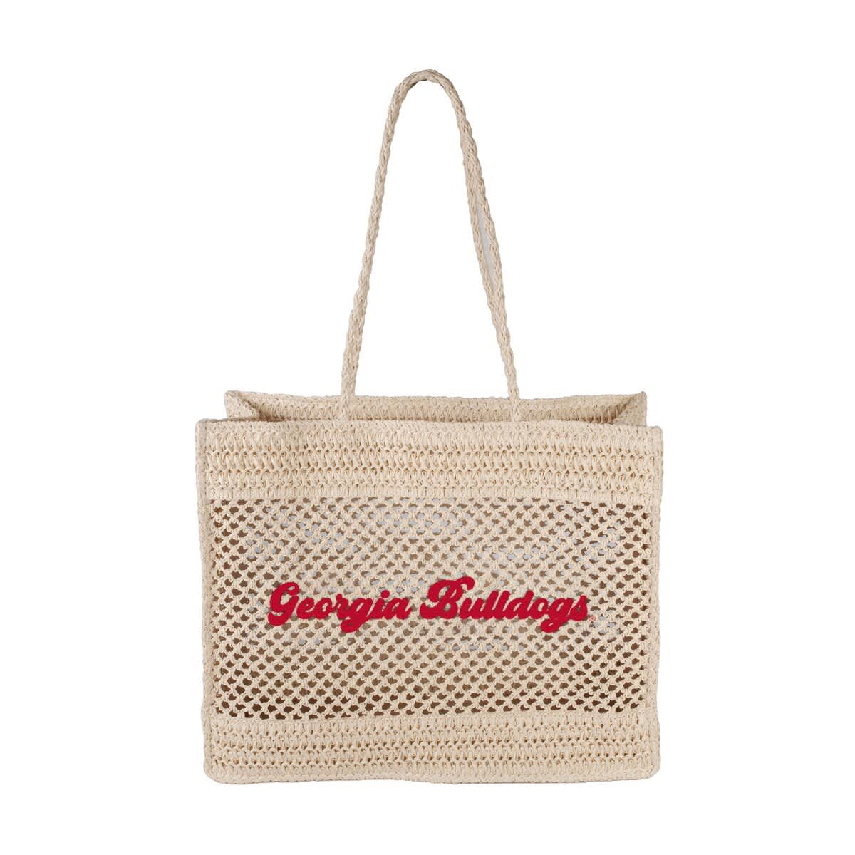 LOGO BRANDS Georgia Bulldogs Coastal Tote Bag, Main, color, Tan