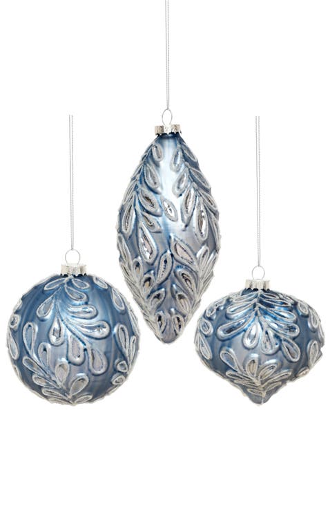 Scrolled Leaf Ornament, Box of 6