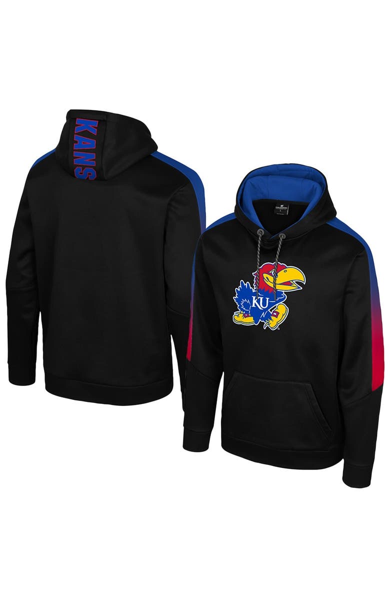 COLOSSEUM Men's Colosseum Black Kansas Jayhawks The Gang Blackout Hoodie, Main, color, 