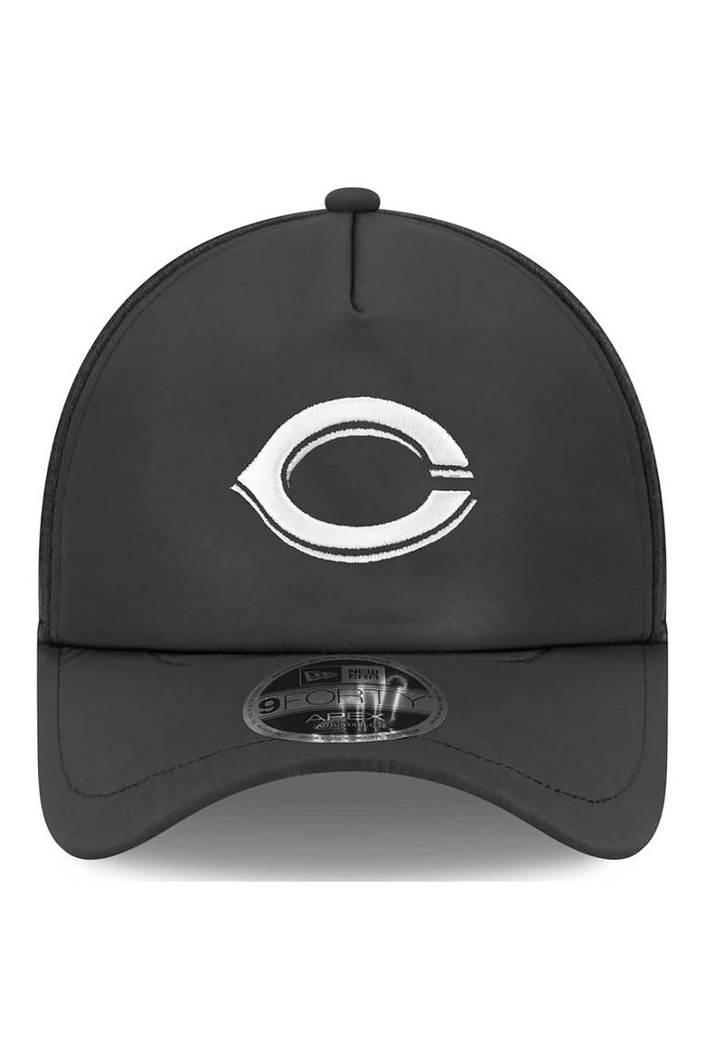 Men's New Era Black Cincinnati Reds 2026 Batting Practice Apex 9FORTY Adjustable Trucker Hat, Alternate, color, Black