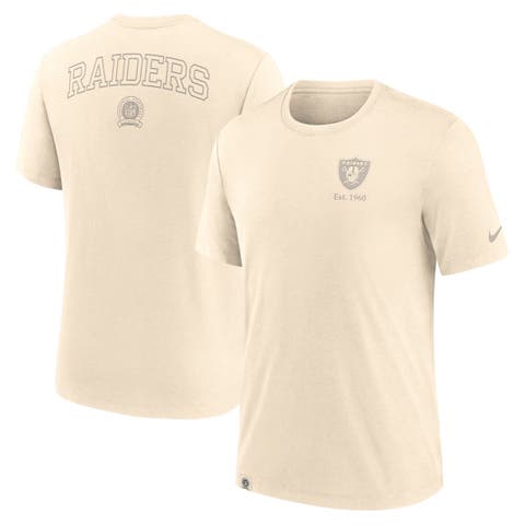 Men's Nike Cream Las Vegas Raiders Glory Tri-Blend T-Shirt