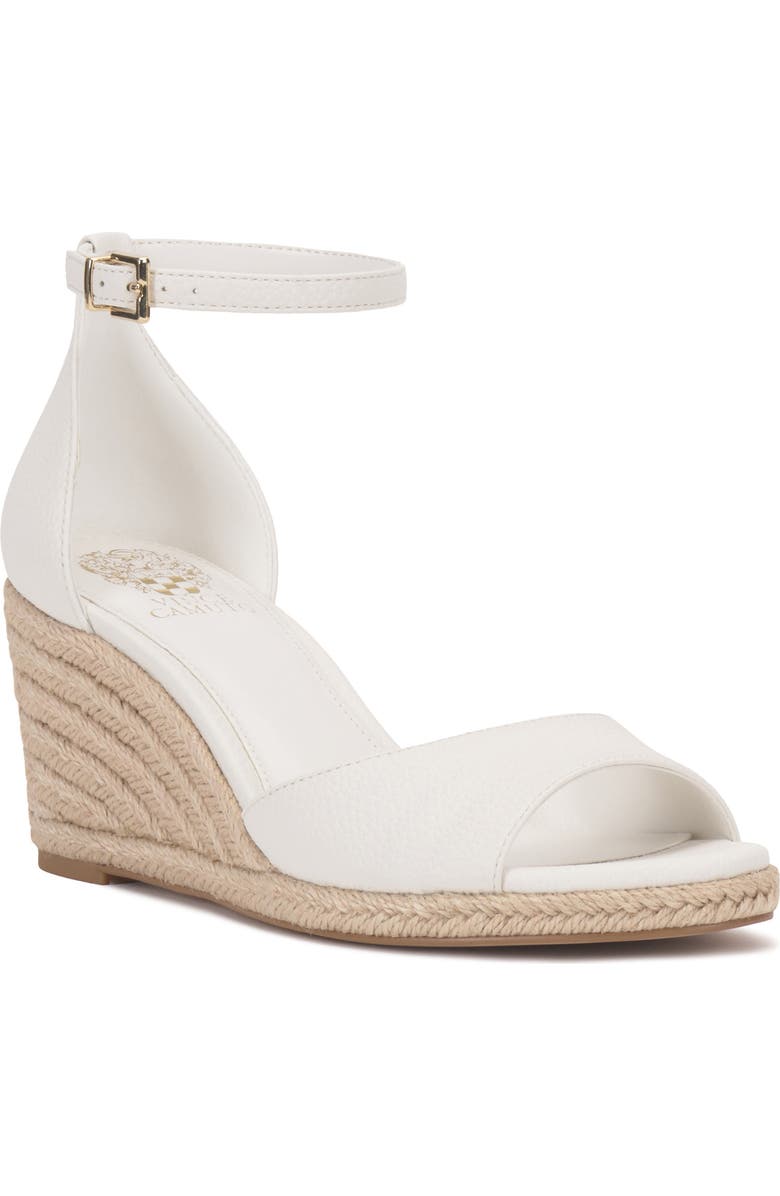 Vince Camuto Faylie Wedge Espadrille Sandal, Main, color, Bianco