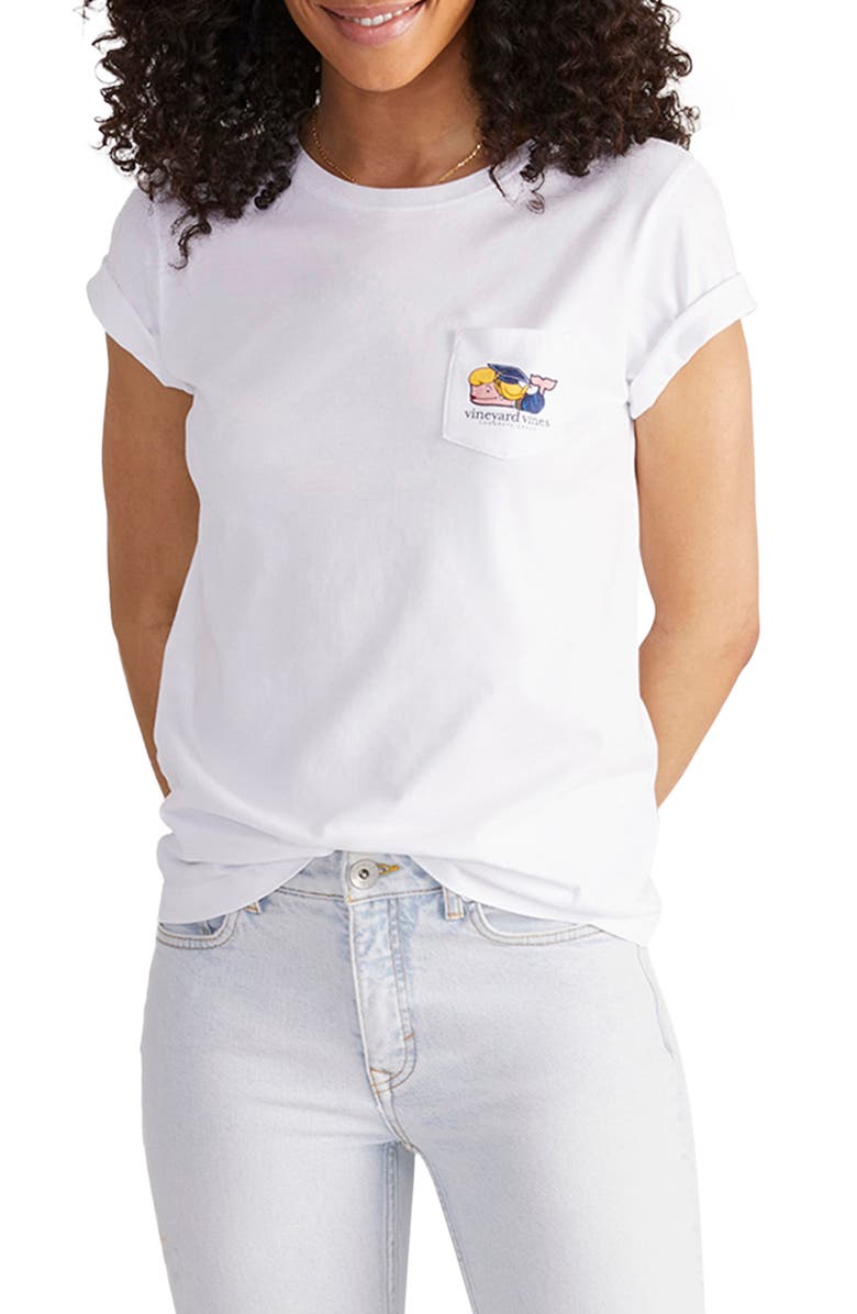 vineyard vines Graduation Whale Pocket Graphic T-Shirt, Main, color,
