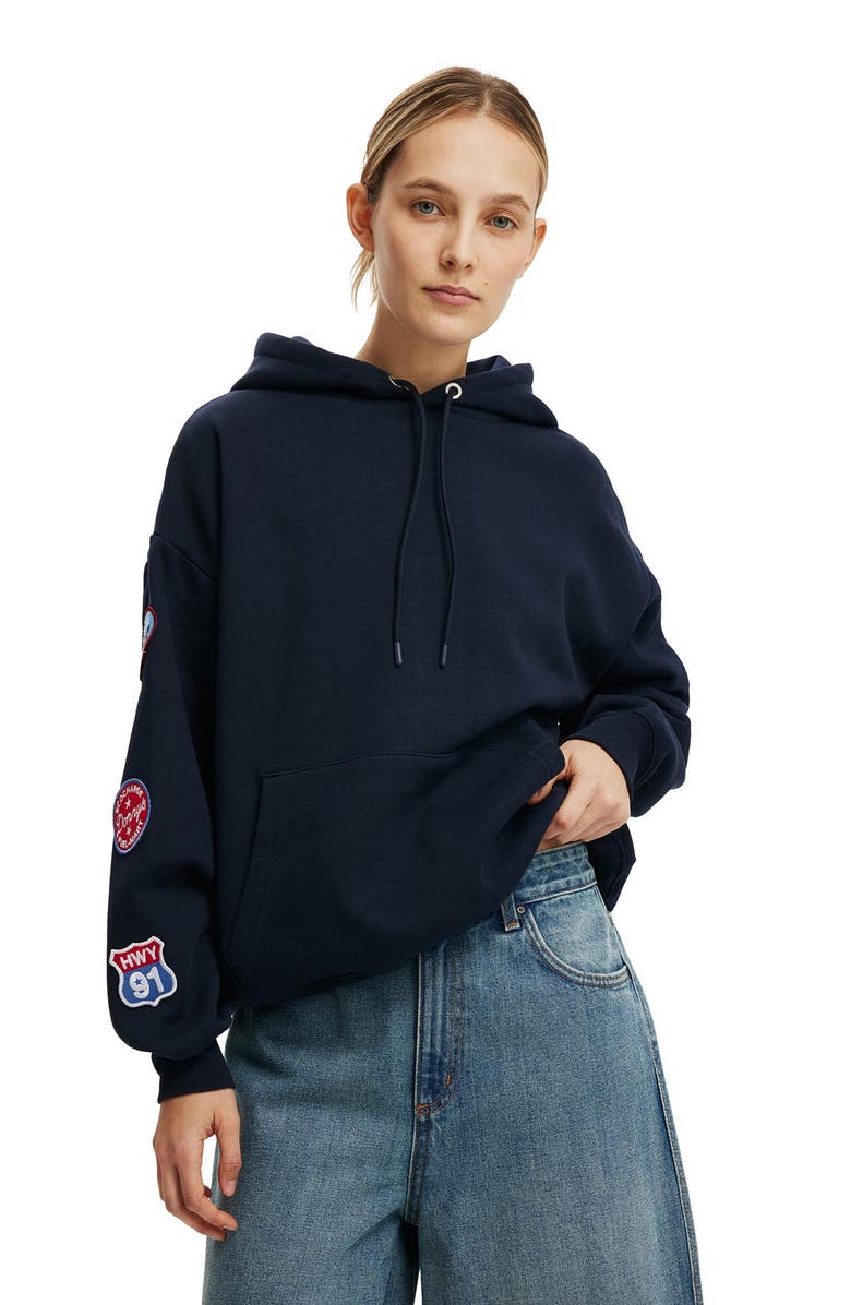 Cotton On Women's Premium Oversized Graphic Hoodie, Main, color, 