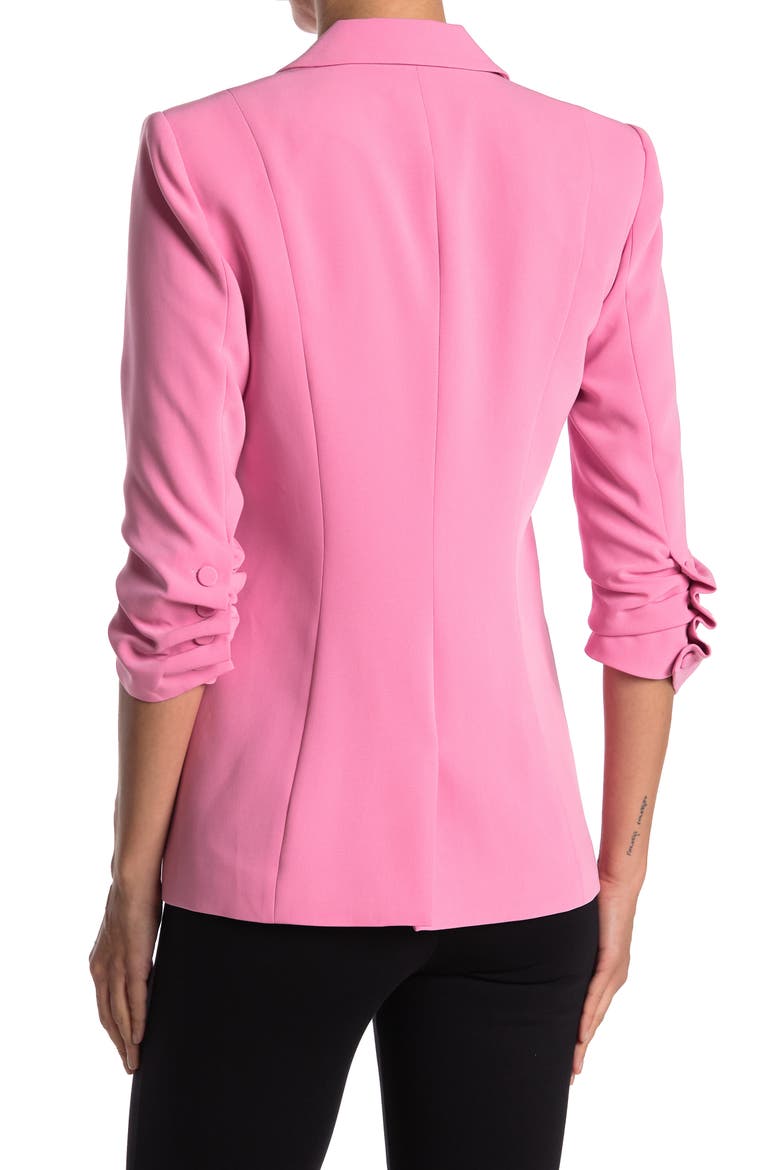 Crepe Khloe Blazer, Alternate, color, WILD ORCHID