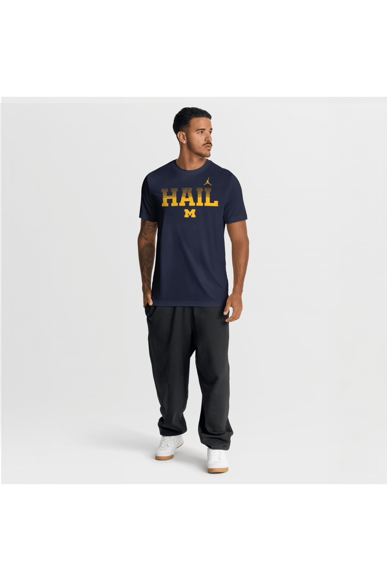 Men's Jordan Brand Navy Michigan Wolverines Primetime Legend Kinetic Mantra Dri-FIT T-Shirt, Alternate, color, Navy