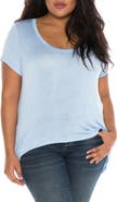 SLINK Jeans High/Low Scoop Neck Tee