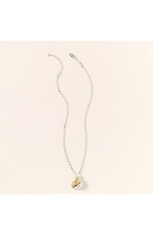 Uncommon Goods Two Tone Hug Necklace In Multi