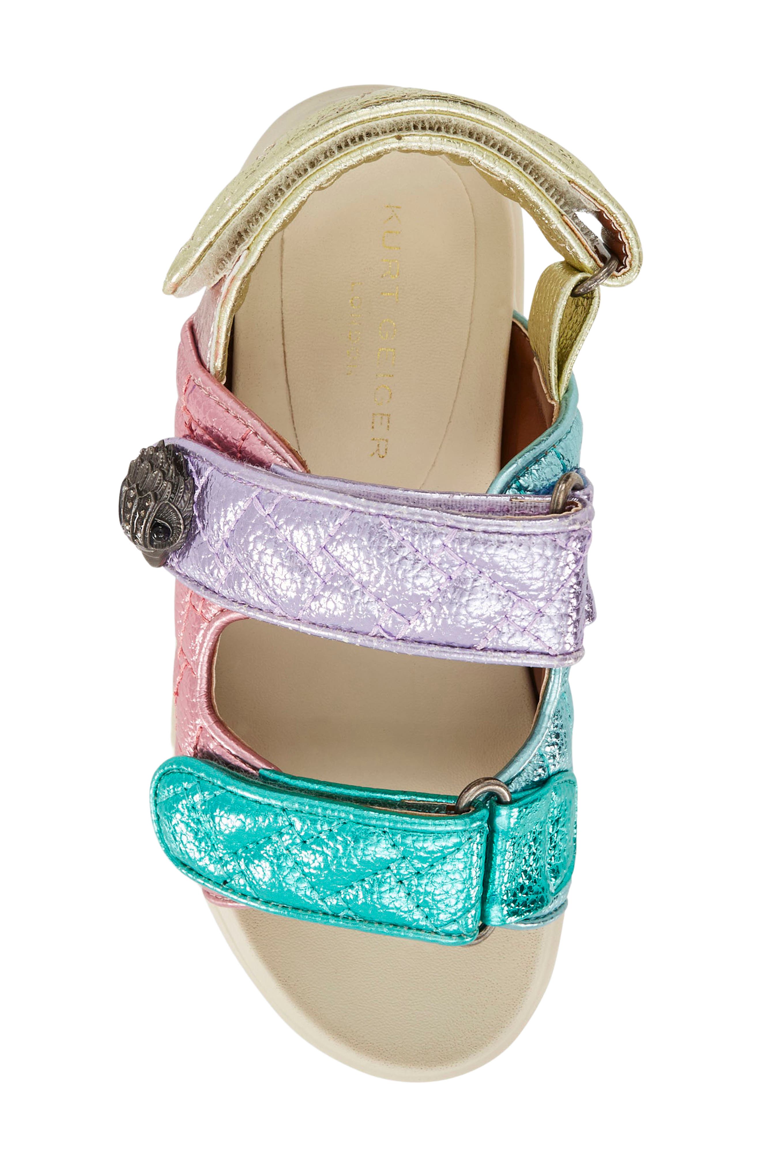 Kurt Geiger London Kids' Mini Orson Sandal, Alternate, color, Pastel Rainbow
