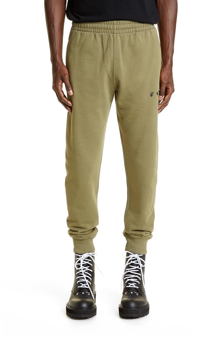 Men's Logo Sweatpants, Main, color, GREEN BLACK